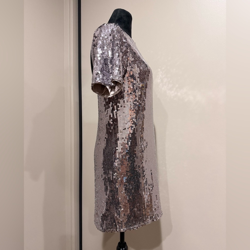 Abercrombie & Fitch Silver Sequin Mini Dress - Picture 3 of 5